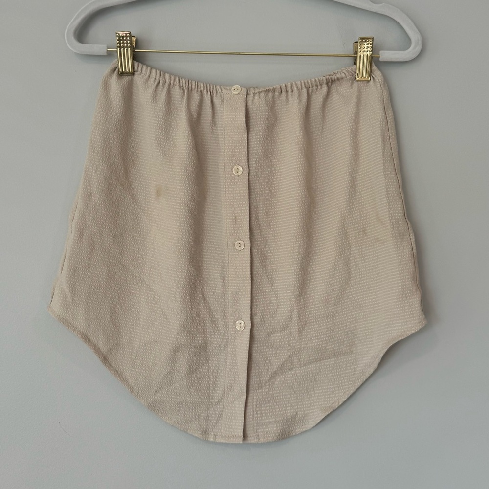 Silence + Noise Button skirt in satin like material